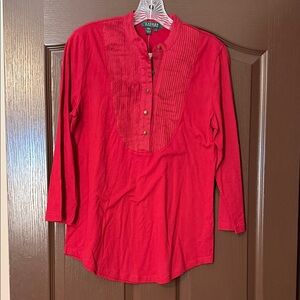Ralph Lauren Red Casual Button Down Shirt